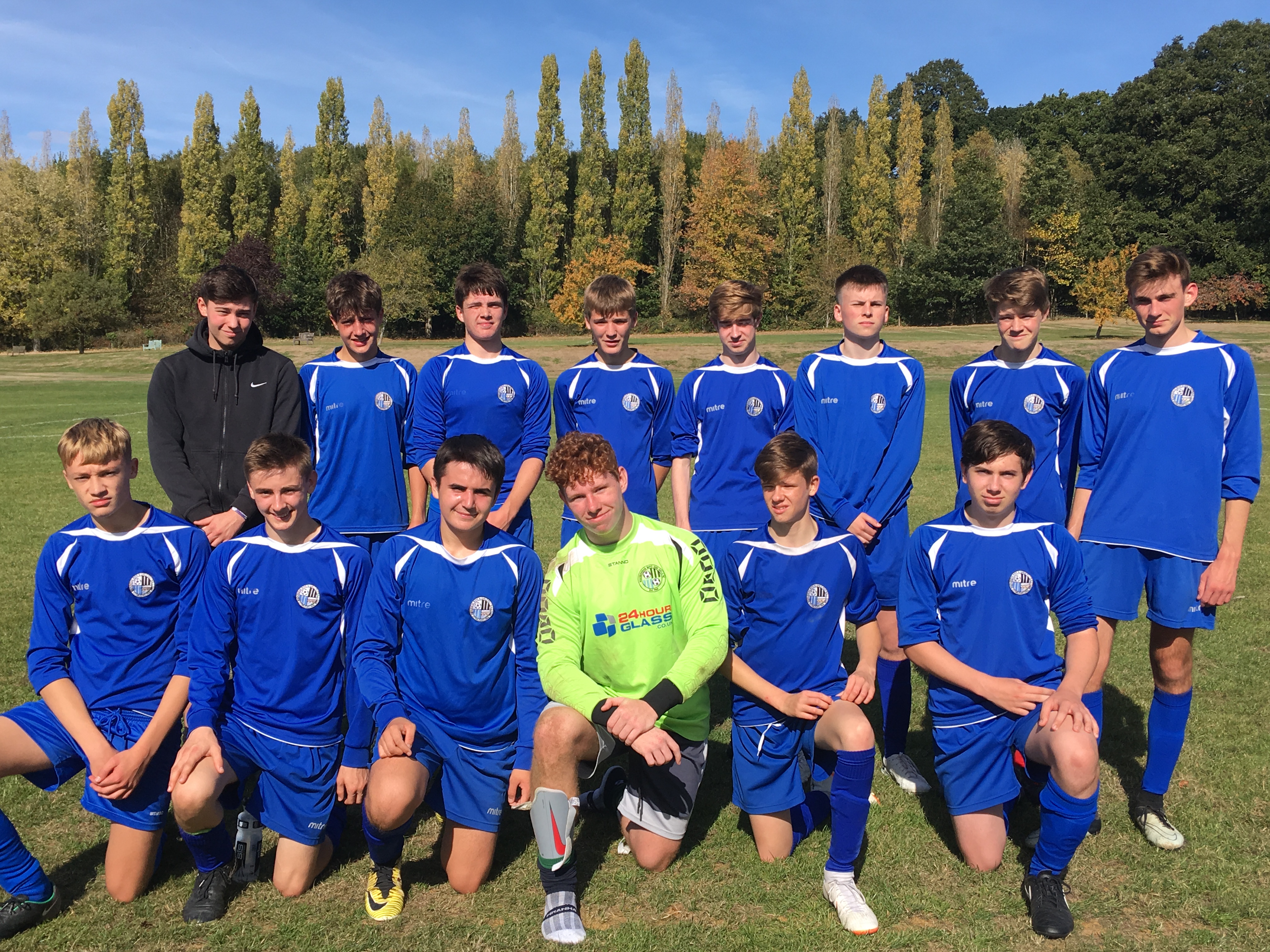 Boys team on the pitch